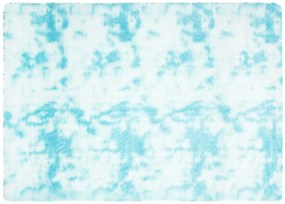 Plyšový koberec SILK Ombre - MODRÝ