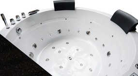BPS-koupelny Hydromasážna vaňa HYD-DE916-155 155x155 s ohrevom vody, hnedý panel