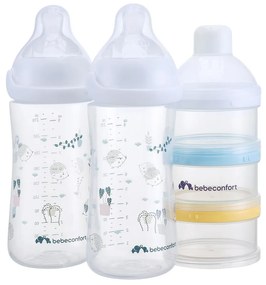 Sada dojčenských fliaš Emotion Physio 270ml 0-12m + White 2 ks + dávkovač