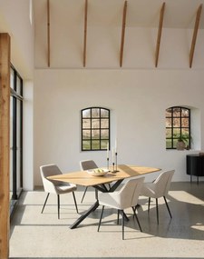 Jedálenská stolička Nolan s podrúčkami, béžová (50790000)