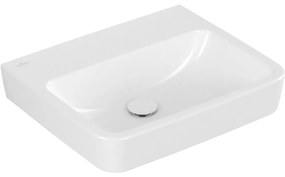 VILLEROY &amp; BOCH O.novo závesné umývadlo bez otvoru, bez prepadu, 550 x 460 mm, biela alpská, s povrchom CeramicPlus, 4A4158R1