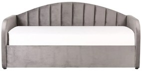 Jednolôžková posteľ 200 x 90 cm Eithan (sivá) (s roštom). Vlastná spoľahlivá doprava až k Vám domov. 1078828