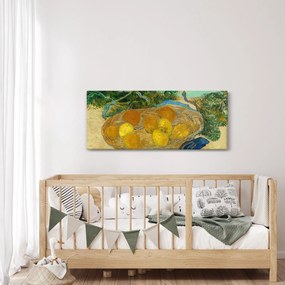 Obraz - Vincent van Gogh, Still Life of  Oranges and Lemons with  Blue Gloves, reprodukcia (120x50 cm)