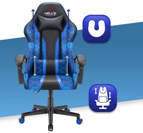 1005 Kancelárska - herná stolička HEXAGON čierno-modrá