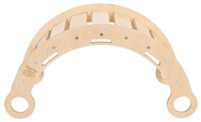 Sivá/v prírodnej farbe hojdačka z borovicového dreva 39x75x38 cm Montessori – Meowbaby