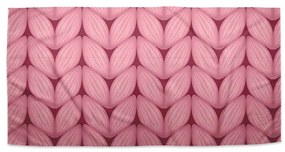 Sablio Uterák Ružové pletenie z vlny - 50x100 cm