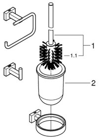 GROHE 40757001 - Sada doplnkov ESSENTIALS CUBE lesklý chróm