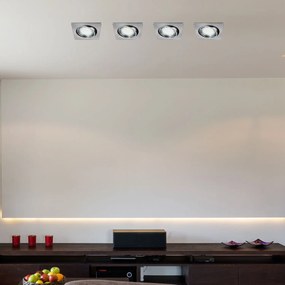 RABALUX Súprava LED zápustných flexibilných svetiel LITE, 240lm, 3000K, satinované, hranaté