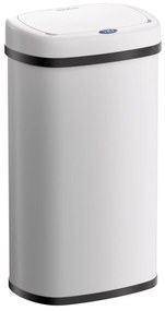 InternetovaZahrada Bezdotykový hranatý odpadkový kôš s USB 50 L - biely
