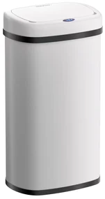 InternetovaZahrada Bezdotykový hranatý odpadkový kôš s USB 50 L - biely