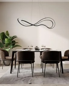 Dizajnový stmievateľný luster Twist čierna
