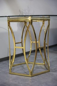 Zlatý moderný jedálenský stôl 150cm 75cm