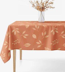 Goldea hranatý obrus 100% bavlnené plátno - oranžové jesenné lístky 140 x 220 cm