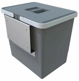 Vstavaný odpadkový kôš na dvierka 15 l, sivá