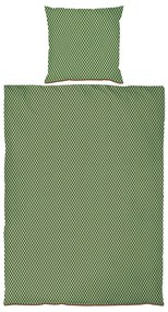 Zelené/béžové obliečky na jednolôžko z bavlneného saténu 140x200 cm Mini – Mette Ditmer Denmark