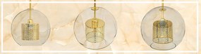Toolight - závesná sklenená lampa APP556-1CP 30cm, zlatá, OSW-08749