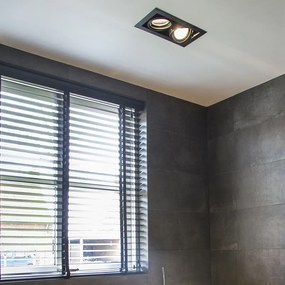 Zapustené bodové svetlo čierne AR111 nastaviteľné 2-svetlo - Oneon