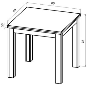 Rozkladací jedálenský stôl ZARO dub artisan/čierna