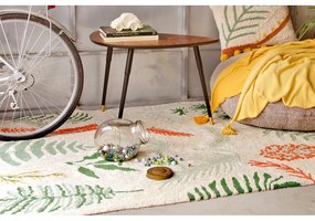 Prateľný ručne tkaný bavlnený detský koberec 140x200 cm Botanic Plants – Lorena Canals