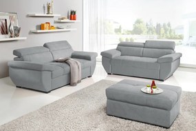 Trojsedák Speedway, svetlo šedá látka