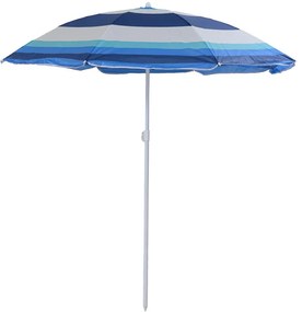 Slnečník BLUE STRIPES 180 cm, modrý