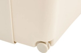 5Five® Úložný kôš EXTENS - L, béžový, nastaviteľný, s kolieskami, 38,5 × 25 × 15 cm