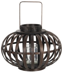Závesná drevená lampáš Eudo - Ø 34*23 cm
