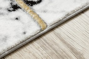 Dywany Łuszczów, Kusový koberec Emerald 1020 black and gold, 140x190, čiernobiela, kancelária