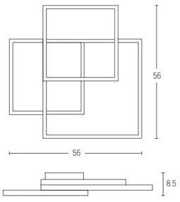 Zambelis 2023 - LED Stmievateľný prisadený luster LED/42W/230V čierna