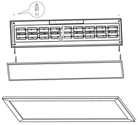 Eglo 99473 - LED stropné svietidlo PIGLIONASSO LED/32W/230V 345x1245 mm