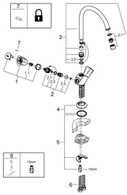GROHE 31831001 - Drezová batéria COSTA L lesklý chróm