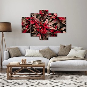 Obraz červených okvetných lístkov (150x105 cm)