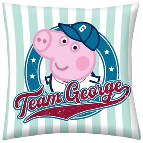 Vankúš Prasiatko Peppa - motív Team George - 40 x 40 cm