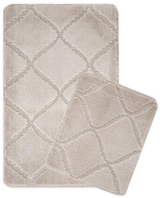 Svetlohnedé kúpeľňové predložky v súprave 2 ks 50x80 cm Cizgili – Foutastic