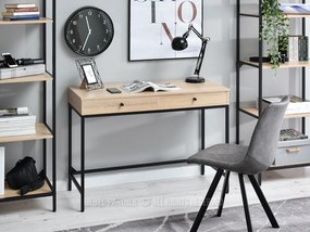PC stolík Kaplan (dub + čierna). Vlastná spoľahlivá doprava až k Vám domov. 1109769