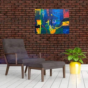 Sklenený obraz - Abstrakcia (70x50 cm)