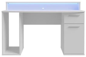 Písací stôl s podsvietením IVAR biely