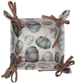 Bavlnený košík na pečivo s tekvicami Country Style Pumpkin - 35*35*8 cm