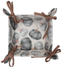 Bavlnený košík na pečivo s tekvicami Country Style Pumpkin - 35*35*8 cm