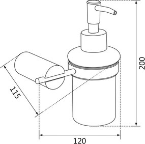 Mexen príslušenstvo, Aron dávkovač mydla, čierna/zlatá, 70881388-57