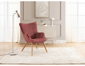 Červené menčestrové kreslo Niko – Ropez