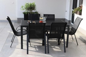 Záhradný jedálenský set Viking L + 6x kovová stolička Ramada