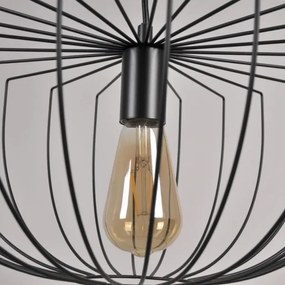 Luster na lanku JASMINA 1xE27/20W/230V pr. 40 cm čierna