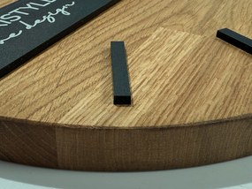 Dekorstudio Drevené hodiny DUB klasik 30cm - čierne