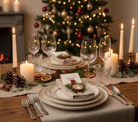 Sada 8 ks vánočních kolíčků Deleon hnědá