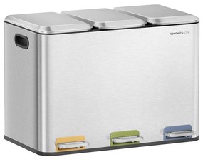 Odpadkový kôš Bliss 3x15 l strieborný