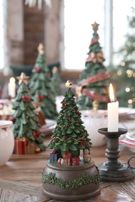 Hudobná skrinka Cherry Noël Tree s vianočným stromčekom – Ø 10*19 cm