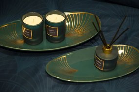 Dekoračný tanier LOTOS 10 1 tyrkysový / zlatý