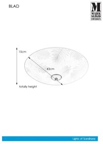 Markslöjd 107755 - Stropné svietidlo BLAD 3xE14/40W/230V pr. 43 cm