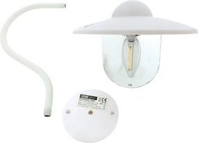 LED Solárne nástenné svietidlo LED/0,5W/1,2V IP44 biela
